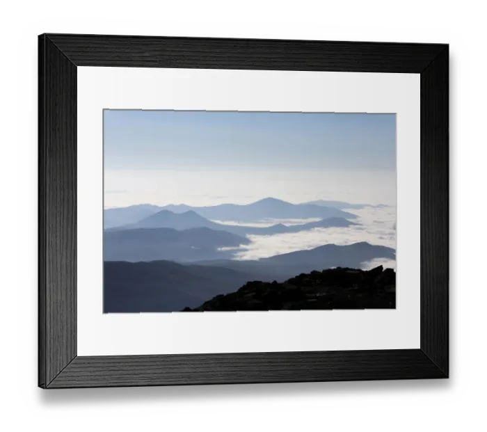 Framed Print : Autumn fog in the White Mountains, New Hampshire, USA Framed Print : Autumn fog in the White Mountains, New Hampshire, USA