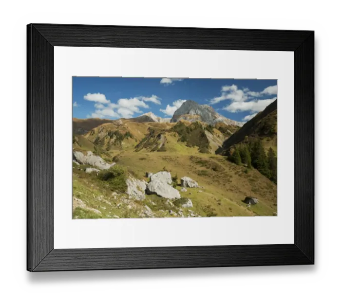 Framed Print : View of Mt Wildgrubenspitze at Spullersee Lake in Vorarlberg, Austria, Europe Framed Print : View of Mt Wildgrubenspitze at Spullersee Lake in Vorarlberg, Austria, Europe