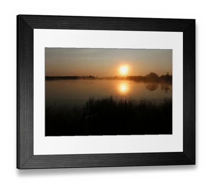 Framed Print : Sunrise, autumn fog over Big Rock Lake near Detroit Lakes, Minnesota, USA Framed Print : Sunrise, autumn fog over Big Rock Lake near Detroit Lakes, Minnesota, USA
