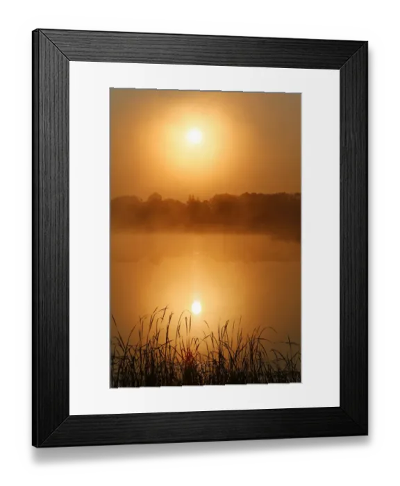 Framed Print : Sunrise, autumn fog over Big Rock Lake near Detroit Lakes, Minnesota, USA Framed Print : Sunrise, autumn fog over Big Rock Lake near Detroit Lakes, Minnesota, USA