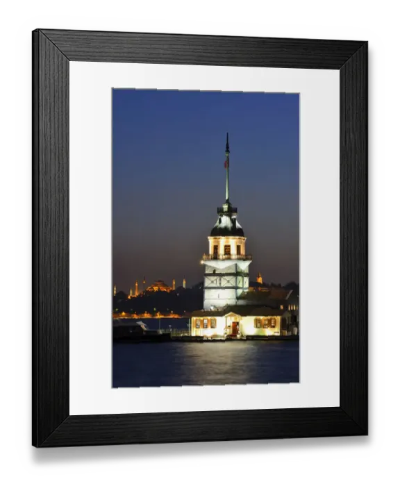 Framed Print : Maidens Tower in the Bosporus, left the Hagia Sophia, Uskudar, Istanbul, Turkey Framed Print : Maidens Tower in the Bosporus, left the Hagia Sophia, Uskudar, Istanbul, Turkey