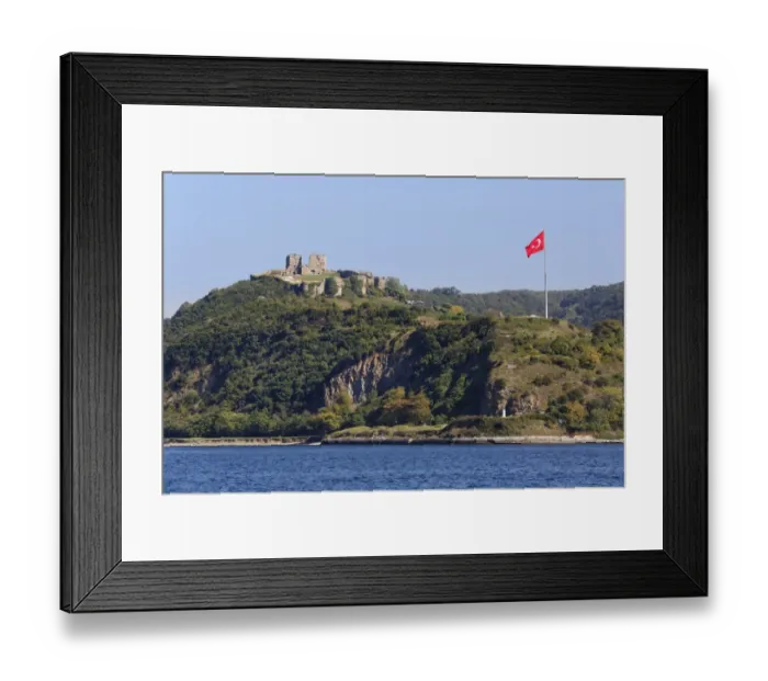 Framed Print : View from the Bosphorus towards the Genoese Castle or Yoros Kalesi, Bosporus, Anadolu Kavagi, Istanbul, Asian side, Istanbul Province, Turkey Framed Print : View from the Bosphorus towards the Genoese Castle or Yoros Kalesi, Bosporus, Anadolu Kavagi, Istanbul, Asian side, Istanbul Province, Turkey