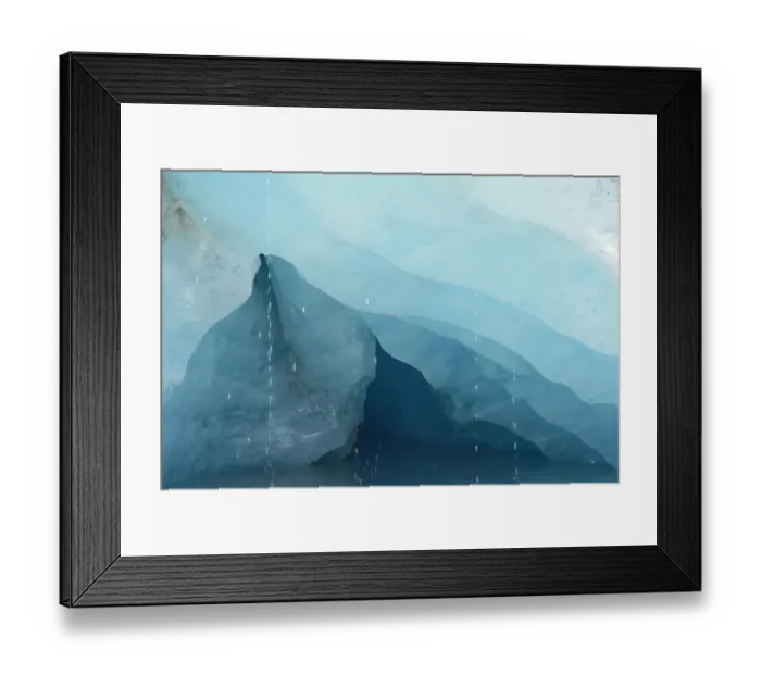 Framed Print : Melting water of the Valdez Glacier, Valdez, Alaska, United States