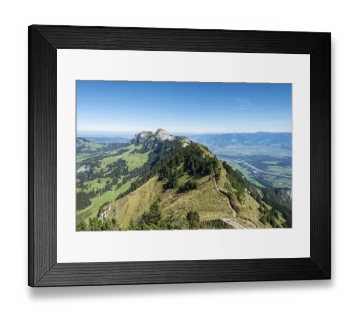 Framed Print : View seen from the geological mountain trail, Appenzell Alps, leading to the Hoher Kasten mountain, 1794m, canton of Appenzell Inner-Rhodes, Switzerland, Europe Framed Print : View seen from the geological mountain trail, Appenzell Alps, leading to the Hoher Kasten mountain, 1794m, canton of Appenzell Inner-Rhodes, Switzerland, Europe