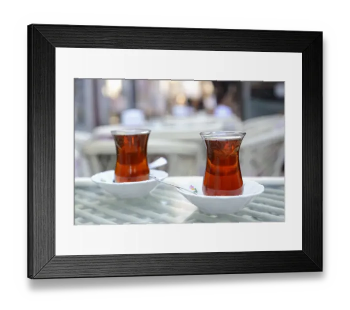 Framed Print : Two glasses of tea, Istanbul, European side, Istanbul Province, Turkey, European side Framed Print : Two glasses of tea, Istanbul, European side, Istanbul Province, Turkey, European side