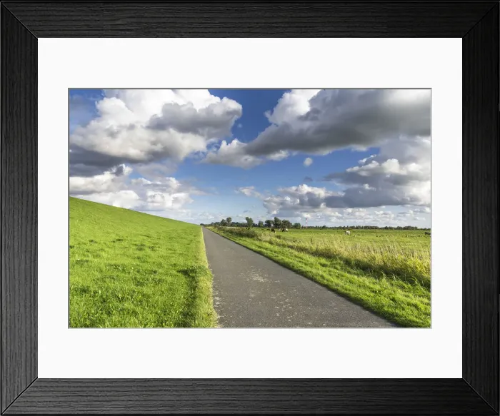 Framed Print : Dike on the Elbe river, Drochtersen Ritsch, Kehdinger Land, Lower Saxony, Germany, Europe, Muhafazat al Mahrah, Germany Framed Print : Dike on the Elbe river, Drochtersen Ritsch, Kehdinger Land, Lower Saxony, Germany, Europe, Muhafazat al Mahrah, Germany