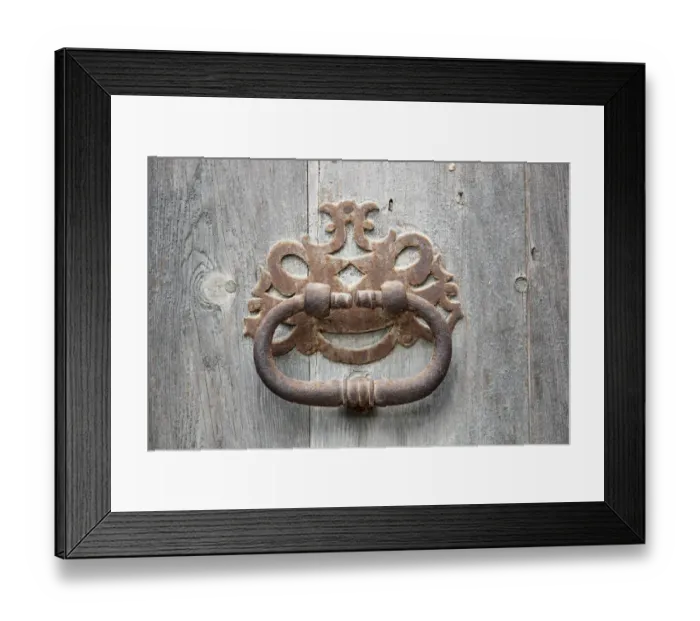 Framed Print : Knocker on an old wooden door, Arta, Llevant, Majorca, Balearic Islands, Spain Framed Print : Knocker on an old wooden door, Arta, Llevant, Majorca, Balearic Islands, Spain