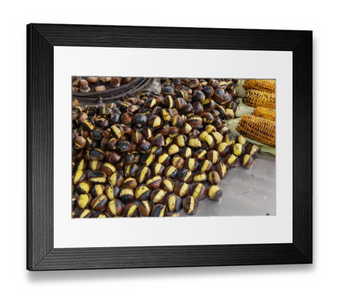 Framed Print : Roasted chestnuts and corncobs, food stall on a street, Istanbul, Turkey, Europe Framed Print : Roasted chestnuts and corncobs, food stall on a street, Istanbul, Turkey, Europe