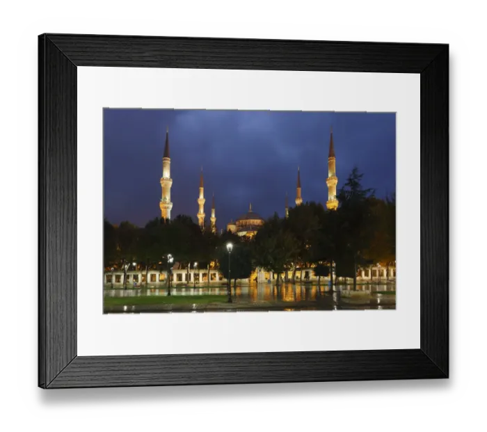 Framed Print : Blue Mosque, Sultan Ahmed Mosque, Sultanahmet Camii, Hippodrome, At Meydani, Istanbul, Turkey, Europe, Istanbul, European side, Istanbul Province, Turkey, European side