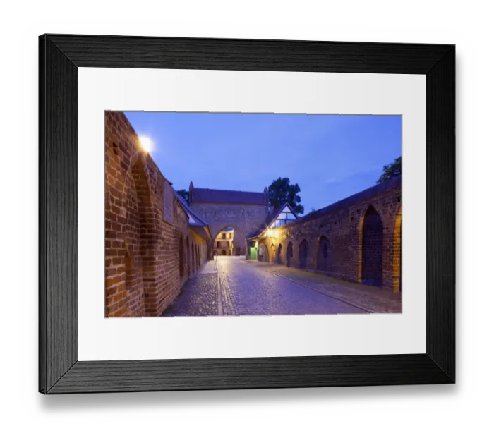 Framed Print : Friedlander Tor, city gate of the medieval fortifications, Four Gates City, Neubrandenburg, Mecklenburg-Western Pomerania, Germany Framed Print : Friedlander Tor, city gate of the medieval fortifications, Four Gates City, Neubrandenburg, Mecklenburg-Western Pomerania, Germany