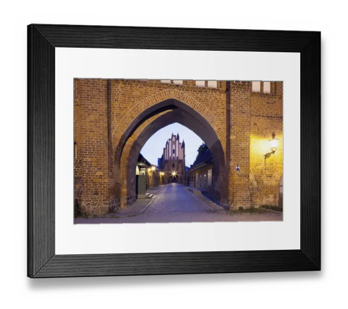 Framed Print : Friedlander Tor, inner and outer gate, city gate of the medieval fortifications, Four Gates City, Neubrandenburg, Mecklenburg-Western Pomerania, Germany Framed Print : Friedlander Tor, inner and outer gate, city gate of the medieval fortifications, Four Gates City, Neubrandenburg, Mecklenburg-Western Pomerania, Germany