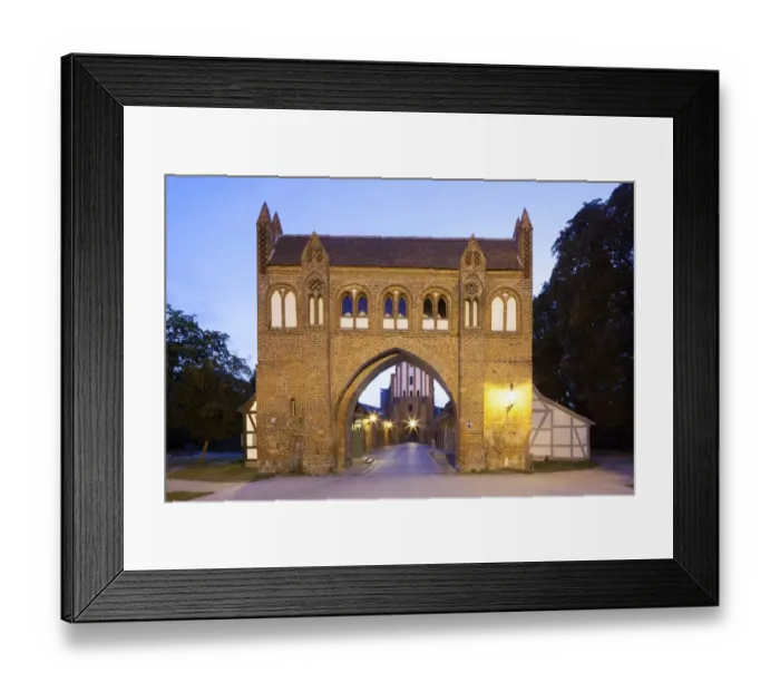 Framed Print : Friedlander Tor, outer gate, city gate of the medieval fortifications, Four Gates City, Neubrandenburg, Mecklenburg-Western Pomerania, Germany Framed Print : Friedlander Tor, outer gate, city gate of the medieval fortifications, Four Gates City, Neubrandenburg, Mecklenburg-Western Pomerania, Germany