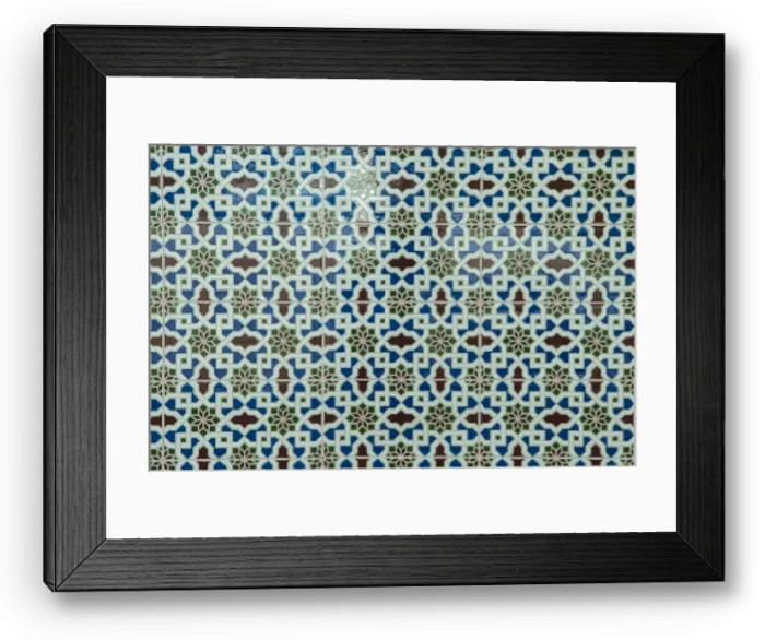 Framed Print : Tile pattern, Granada province, Andalucia, Spain Framed Print : Tile pattern, Granada province, Andalucia, Spain
