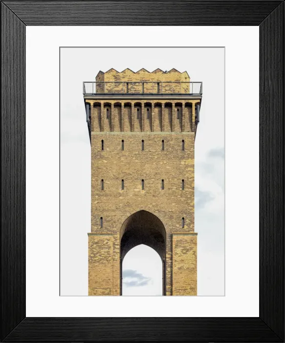 Framed Print : Finower water tower, 1918, brick expressionism, Finow, Eberswalde, Brandenburg, Germany Framed Print : Finower water tower, 1918, brick expressionism, Finow, Eberswalde, Brandenburg, Germany