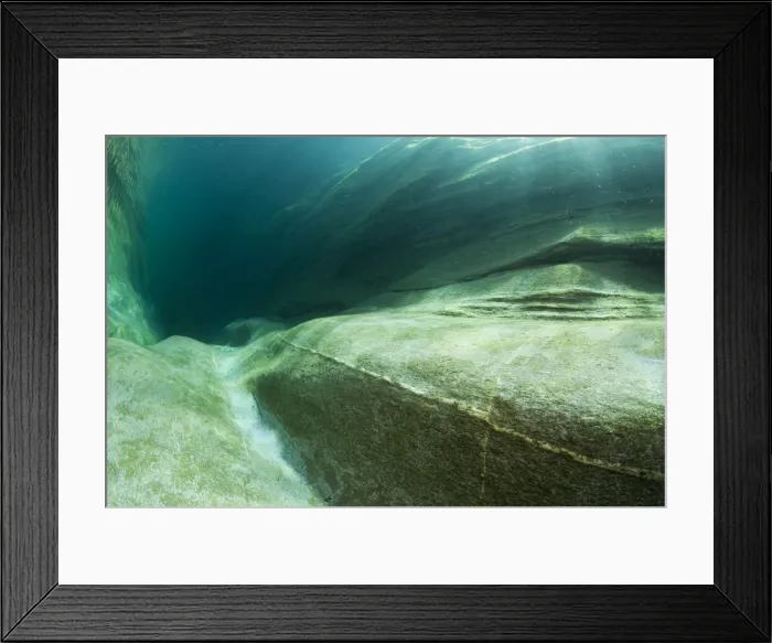 Framed Print : Riverbed of the Verzasca River, underwater view, Lavertezzo, Valle Verzasca, Canton Ticino, Switzerland Framed Print : Riverbed of the Verzasca River, underwater view, Lavertezzo, Valle Verzasca, Canton Ticino, Switzerland