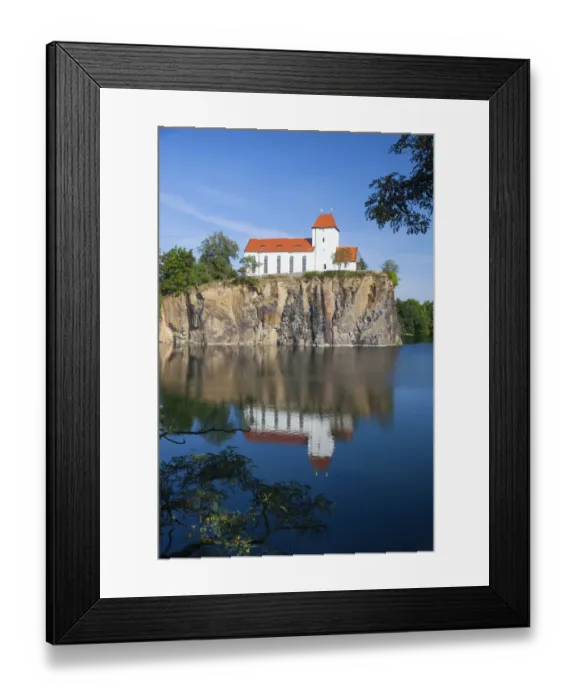 Framed Print : Kirchberg or Church Hill with Church on the Hill, Beucha, Brandis, Saxony, Germany Framed Print : Kirchberg or Church Hill with Church on the Hill, Beucha, Brandis, Saxony, Germany