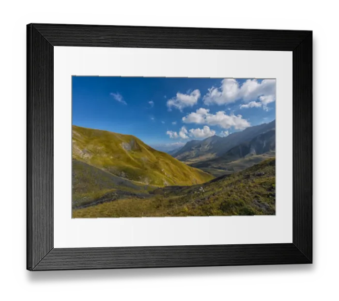 Framed Print : Mountain landscape, Dauphine Alps, Ecrins, Savoie, France Framed Print : Mountain landscape, Dauphine Alps, Ecrins, Savoie, France