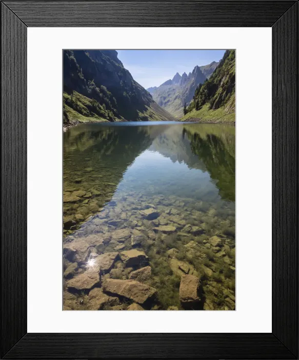 Framed Print : Lake Faehlensee, Alpstein, Appenzell, Switzerland, Europe Framed Print : Lake Faehlensee, Alpstein, Appenzell, Switzerland, Europe