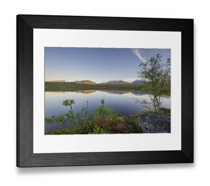 Framed Print : Vuolio Njahkajavri Lake, Lapporten trough valley, glacial trough, at the back, Abisko National Park, Norrbotten County, Sweden Framed Print : Vuolio Njahkajavri Lake, Lapporten trough valley, glacial trough, at the back, Abisko National Park, Norrbotten County, Sweden