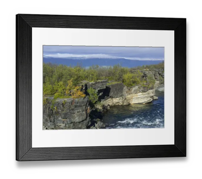 Framed Print : Rocky gorge portion of the Abiskojakka river, Abisko National Park, Norrbotten County, Sweden Framed Print : Rocky gorge portion of the Abiskojakka river, Abisko National Park, Norrbotten County, Sweden