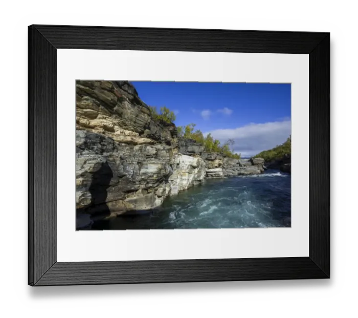 Framed Print : Rocky gorge portion of the Abiskojakka river, Abisko National Park, Norrbotten County, Sweden Framed Print : Rocky gorge portion of the Abiskojakka river, Abisko National Park, Norrbotten County, Sweden