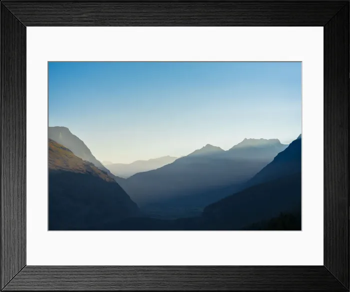Framed Print : Panorama on a foggy dawn from the Mont-Cenis lake, Savoie, France Framed Print : Panorama on a foggy dawn from the Mont-Cenis lake, Savoie, France
