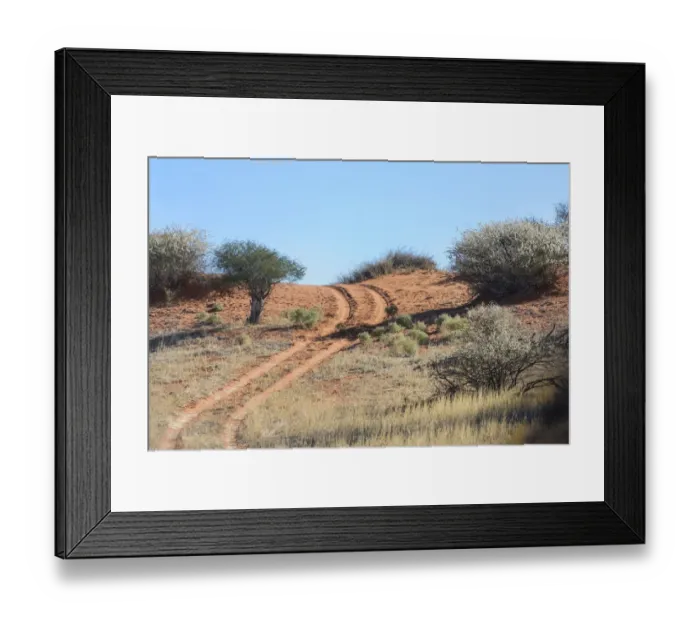 Framed Print : Dirt road, Kalahari, Namibia Framed Print : Dirt road, Kalahari, Namibia