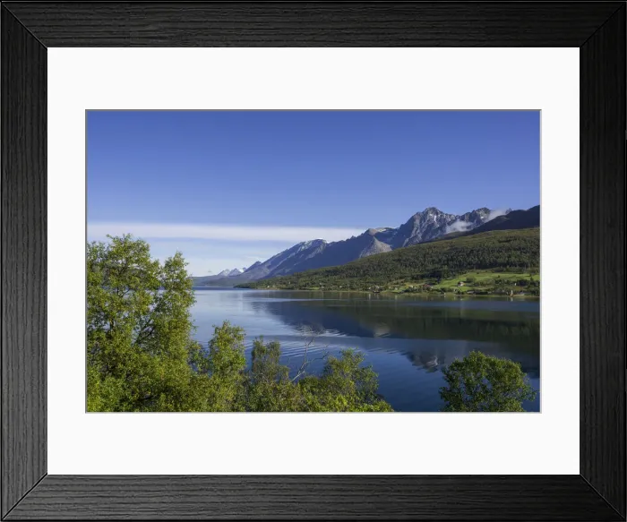 Framed Print : Skjabergbukta bay, Lakselvbukta, ?Troms, Norway
