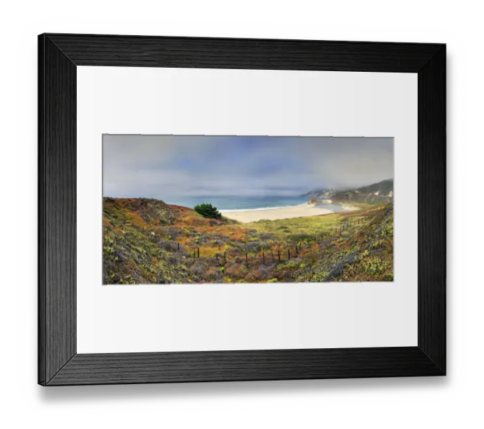 Framed Print : Sand beach on the California Pacific coast, near Point Sur, California, United States Framed Print : Sand beach on the California Pacific coast, near Point Sur, California, United States