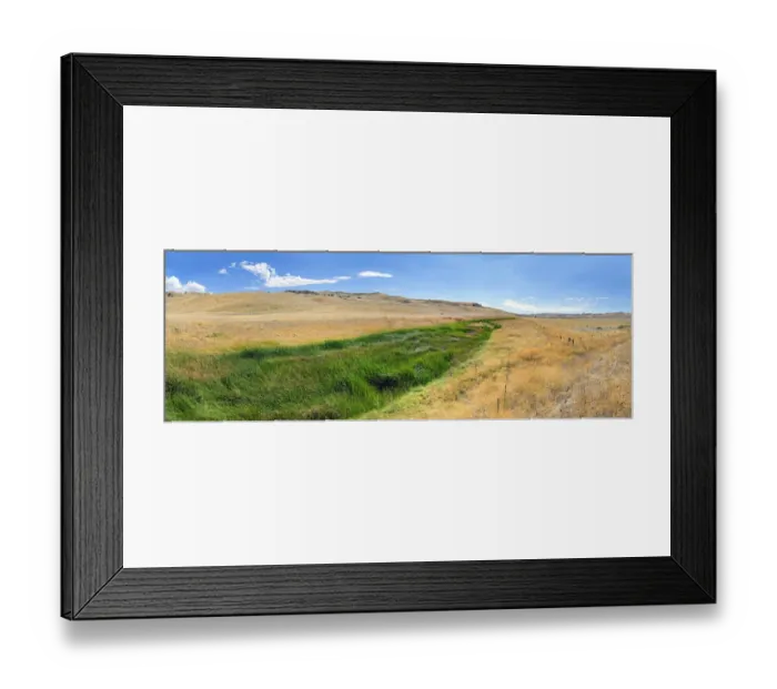 Framed Print : Green fertile river bed of the Cholame Creek in the middle of the dry California hills and grasslands at the Bitter Water Road, Shandon, California, United States Framed Print : Green fertile river bed of the Cholame Creek in the middle of the dry California hills and grasslands at the Bitter Water Road, Shandon, California, United States