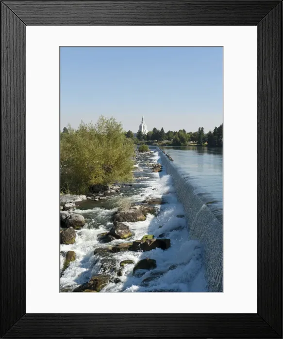 Framed Print : City beside a river, waterfall, Snake River, Idaho Falls, Idaho, Western United States, United States of America, North America Framed Print : City beside a river, waterfall, Snake River, Idaho Falls, Idaho, Western United States, United States of America, North America