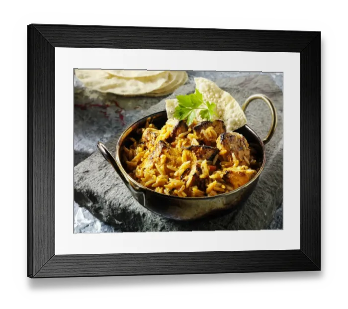 Framed Print : Chicken Tikka Byriani, Indian cuisine Framed Print : Chicken Tikka Byriani, Indian cuisine