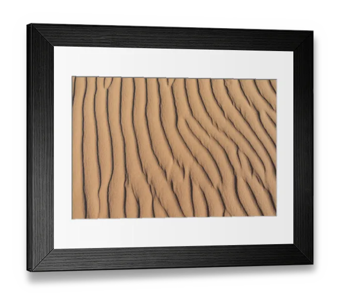Framed Print : Wave pattern in the sand, Sossusvlei, Namib-Naukluft National Park, Namibia