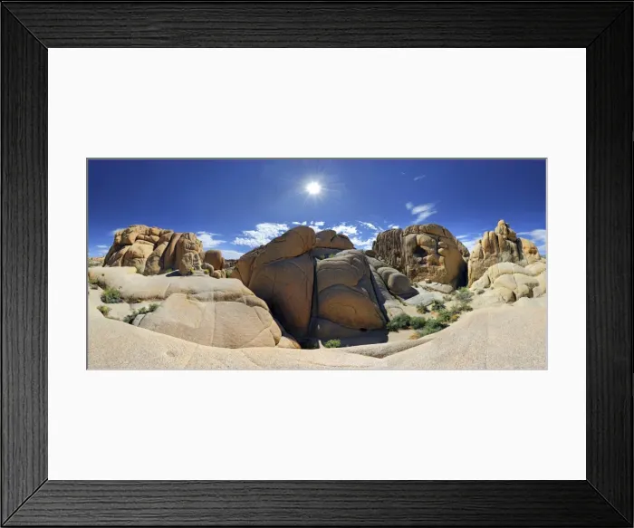 Framed Print : 360 panorama of Jumbo Rocks, Joshua Tree National Park, Desert Center, California, USA Framed Print : 360 panorama of Jumbo Rocks, Joshua Tree National Park, Desert Center, California, USA