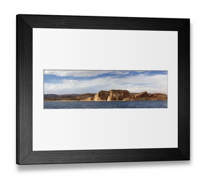 Framed Print : Navajo sandstone rocks, rock formations, in Wahweap Bay in the evening, Lake Powell, Page, Arizona, USA Framed Print : Navajo sandstone rocks, rock formations, in Wahweap Bay in the evening, Lake Powell, Page, Arizona, USA