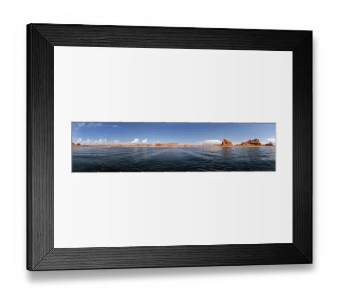 Framed Print : Red Navajo sandstone cliffs, rock formations, rising from Lake Powell, Page, Arizona, USA Framed Print : Red Navajo sandstone cliffs, rock formations, rising from Lake Powell, Page, Arizona, USA