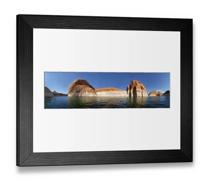 Framed Print : Red Navajo sandstone cliffs, rock formations rising from the deep blue waters of Lake Powell, Page, Arizona, USA Framed Print : Red Navajo sandstone cliffs, rock formations rising from the deep blue waters of Lake Powell, Page, Arizona, USA