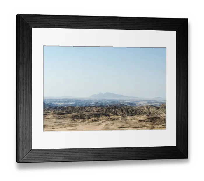 Framed Print : Rocky landscape furrowed by erosion, Moon Valley, Namib-Naukluft Park, Namib Desert, Namibia