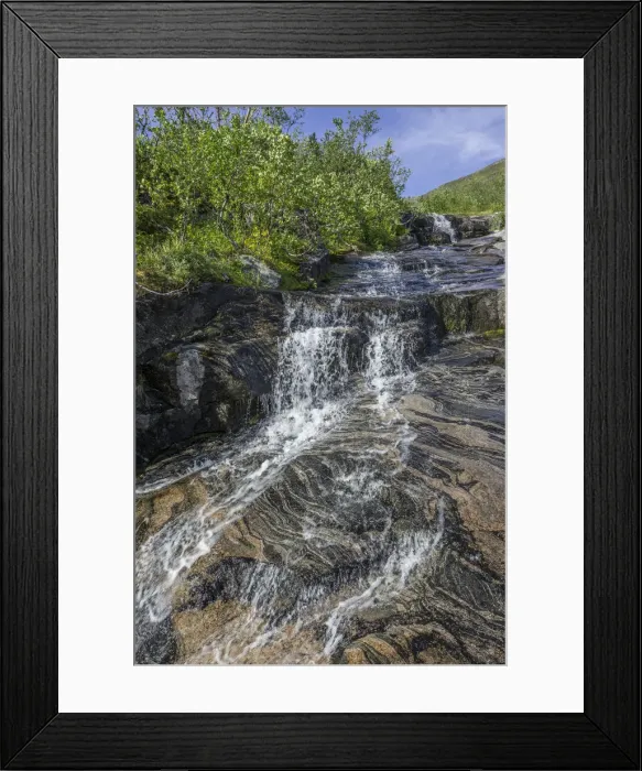 Framed Print : Streambed with rock structures, at Mt Keipen, Senja Island, Troms, Norway Framed Print : Streambed with rock structures, at Mt Keipen, Senja Island, Troms, Norway