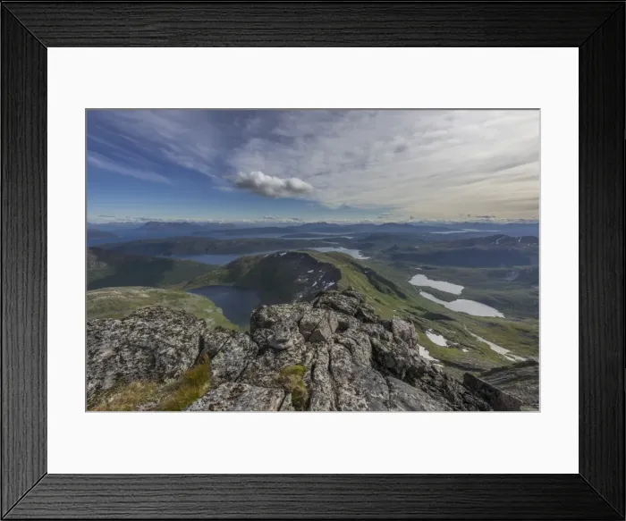 Framed Print : View from Mt Keipen, 936m, Senja Island, Troms, Norway Framed Print : View from Mt Keipen, 936m, Senja Island, Troms, Norway