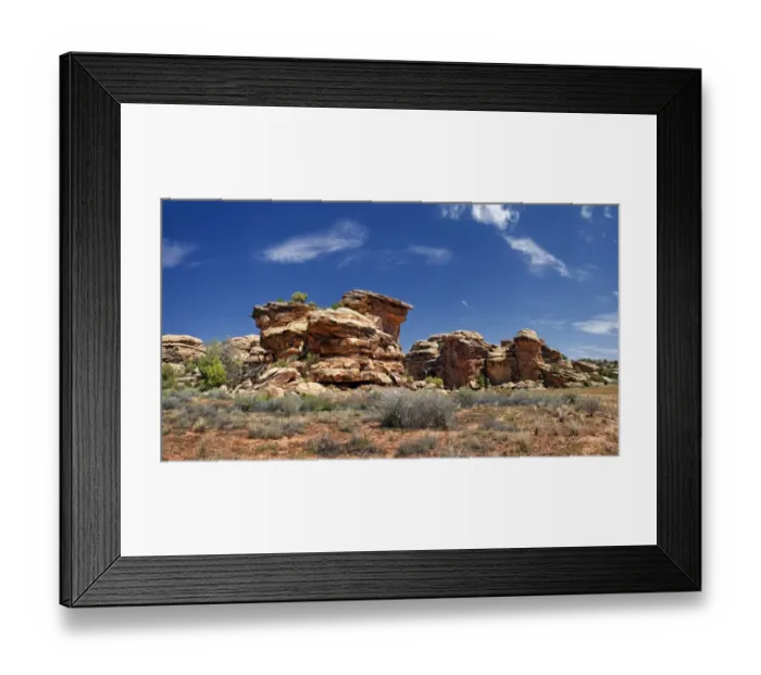 Framed Print : Stone desert landscape, The Needles, Canyonlands National Park, Moab, Utah, United States Framed Print : Stone desert landscape, The Needles, Canyonlands National Park, Moab, Utah, United States