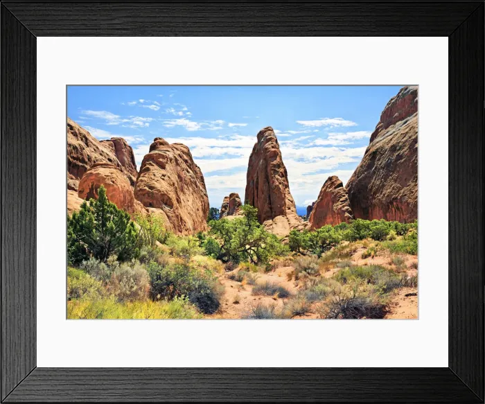 Framed Print : Devils Garden with sandstone cliffs formed by erosion, Arches-Nationalpark, near Moab, Utah, United States Framed Print : Devils Garden with sandstone cliffs formed by erosion, Arches-Nationalpark, near Moab, Utah, United States