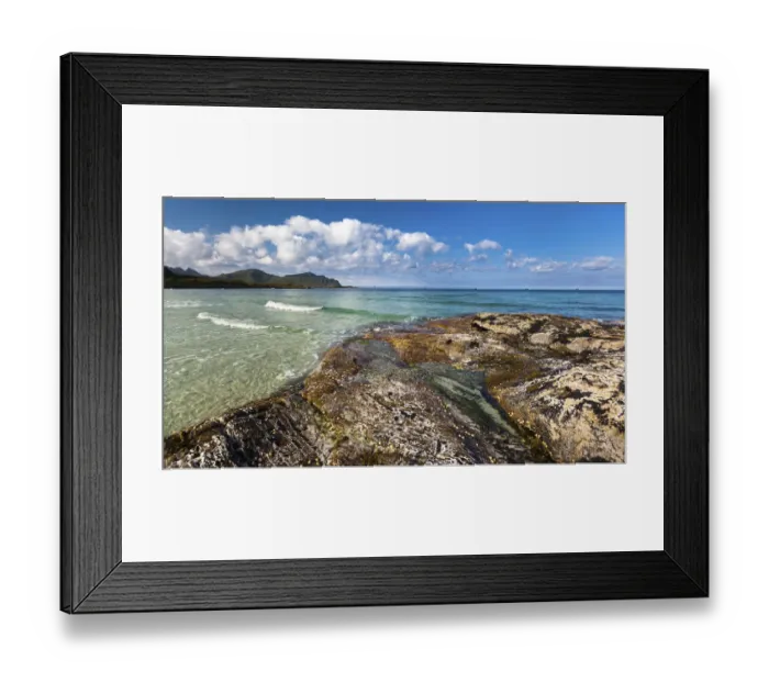 Framed Print : Coast, near Flakstad, Flakstadoya, Lofoten, Nordland, Norway
