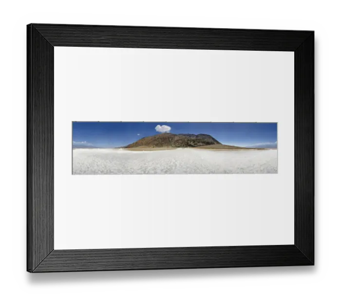 Framed Print : Salt desert, 360 panorama, Badwater, Death Valley, California, United States Framed Print : Salt desert, 360 panorama, Badwater, Death Valley, California, United States