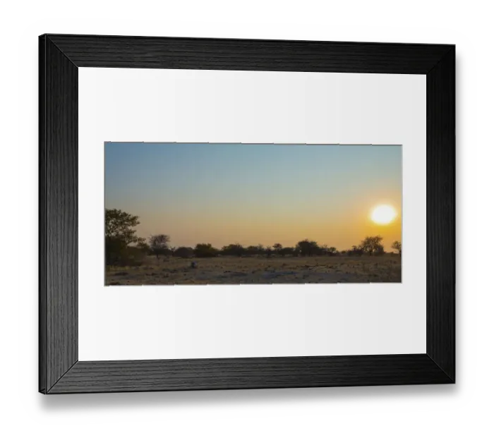 Framed Print : Sunset, Etosha National Park, Namibia Framed Print : Sunset, Etosha National Park, Namibia