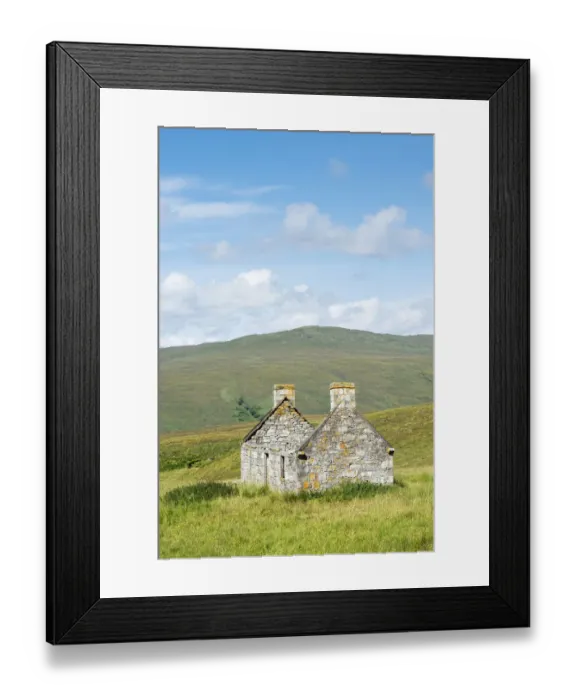 Framed Print : Abandoned and dilapidated cottage from the time of the Highland Clearances, Alltnacaillich, Northern Highlands, Scotland, United Kingdom Framed Print : Abandoned and dilapidated cottage from the time of the Highland Clearances, Alltnacaillich, Northern Highlands, Scotland, United Kingdom