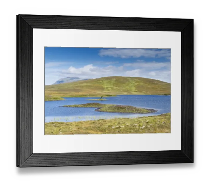 Framed Print : Loch Mudale, the 927 m high Ben Hope Mountain on the horizon, Altnaharra, Northern Highlands, Scotland, United Kingdom Framed Print : Loch Mudale, the 927 m high Ben Hope Mountain on the horizon, Altnaharra, Northern Highlands, Scotland, United Kingdom