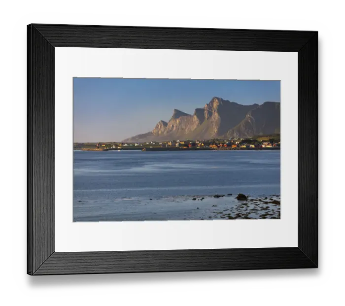 Framed Print : Townscape of Ramberg, Flakstad, Flakstadoya, Lofoten, Nordland, Norway Framed Print : Townscape of Ramberg, Flakstad, Flakstadoya, Lofoten, Nordland, Norway