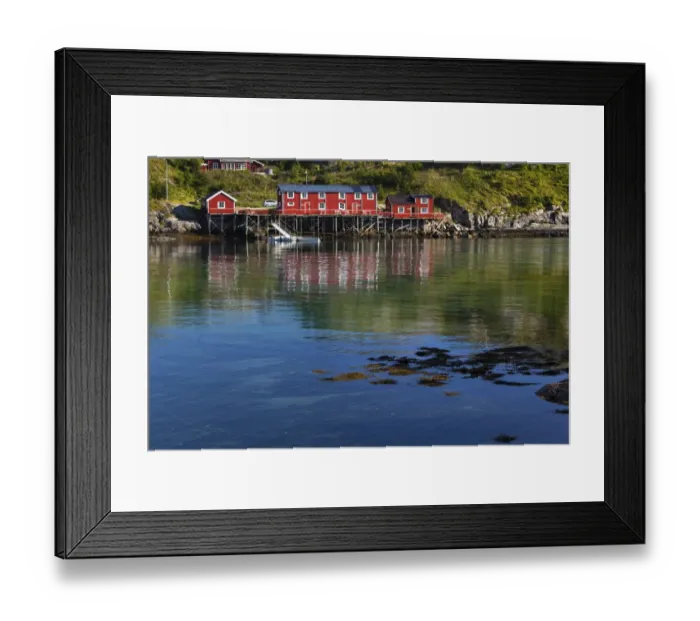 Framed Print : Fishermens houses in Sakrisoya, Moskenes, Moskenesoya, Lofoten, Nordland, Norway Framed Print : Fishermens houses in Sakrisoya, Moskenes, Moskenesoya, Lofoten, Nordland, Norway