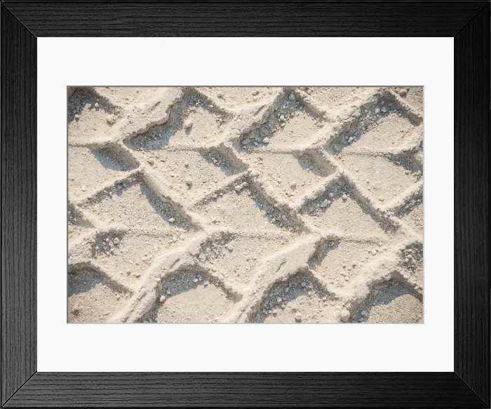 Framed Print : Tire tracks in the sand, Etosha Pan, Etosha National Park, Namibia Framed Print : Tire tracks in the sand, Etosha Pan, Etosha National Park, Namibia